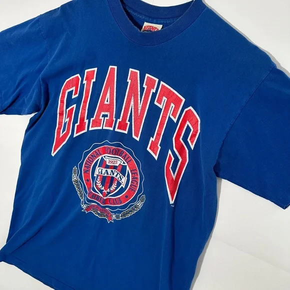 Vintage 1994 New York Giants NFL Nutmeg Blue T-Shirt Size XL USA Single Stitch - Picture 9 of 12